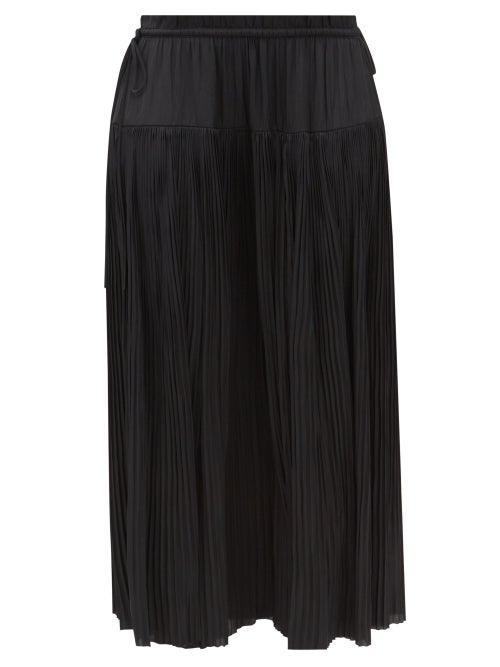 Ulla Johnson - Wren Pliss-satin Midi Skirt - Womens - Black
