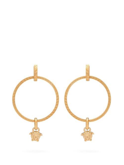 Matchesfashion.com Versace - Medusa Hoop Earrings - Womens - Gold