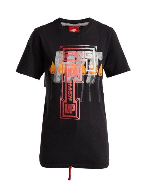 Matchesfashion.com Noki - Logo Print Cotton T Shirt - Womens - Black Multi