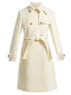 Matchesfashion.com Redvalentino - Double Breasted Belted Wool Coat - Womens - Ivory