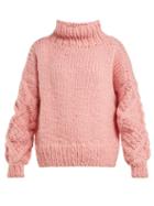 Matchesfashion.com I Love Mr Mittens - High Neck Knitted Wool Sweater - Womens - Pink