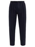 Matchesfashion.com Giorgio Armani - 3d-effect Herringbone-twill Trousers - Mens - Navy