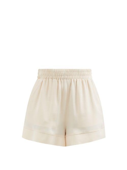 Ladies Rtw Raey - Elasticated-waist Silk Shorts - Womens - Light Pink
