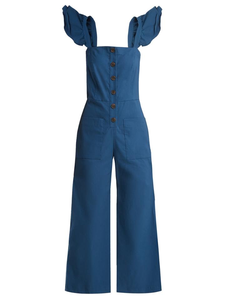 Sea Callie Ruffle-trimmed Button-through Jumpsuit
