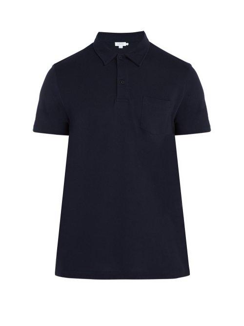 Matchesfashion.com Sunspel - Riviera Cotton Polo Shirt - Mens - Navy