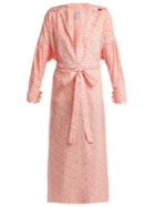 Horror Vacui Aurelia Leaf-print Cotton Maxi Dress