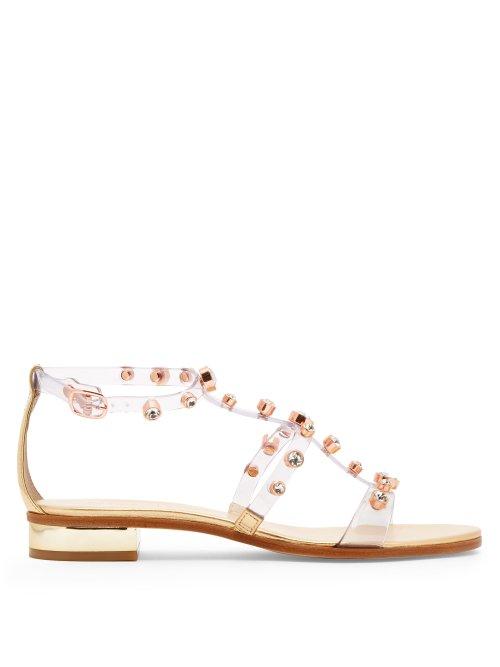 Matchesfashion.com Sophia Webster - Dina Crystal Studded Sandals - Womens - Gold