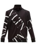 Matchesfashion.com Valentino - Logo Print Technical Jersey Track Jacket - Mens - Black
