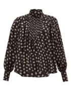 Matchesfashion.com Isabel Marant - Candice Floral Print Silk Blouse - Womens - Black Print