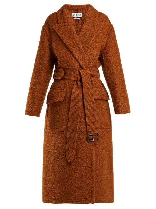 Matchesfashion.com Loewe - X Charles Rennie Mackintosh Mohair Blend Coat - Womens - Brown