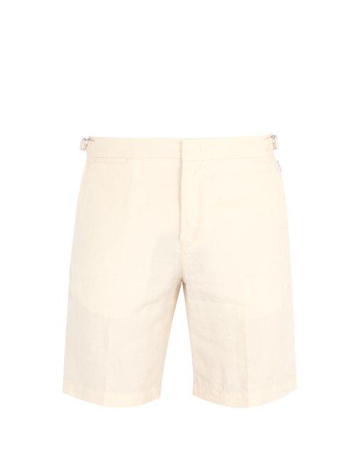 Matchesfashion.com Orlebar Brown - Norwich Linen Shorts - Mens - Beige