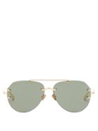 Linda Farrow - Duit Aviator Titanium Sunglasses - Womens - Gold