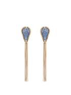 Matchesfashion.com Rosantica By Michela Panero - Sicilia Tasselled Tile Clip Earrings - Womens - Blue Multi