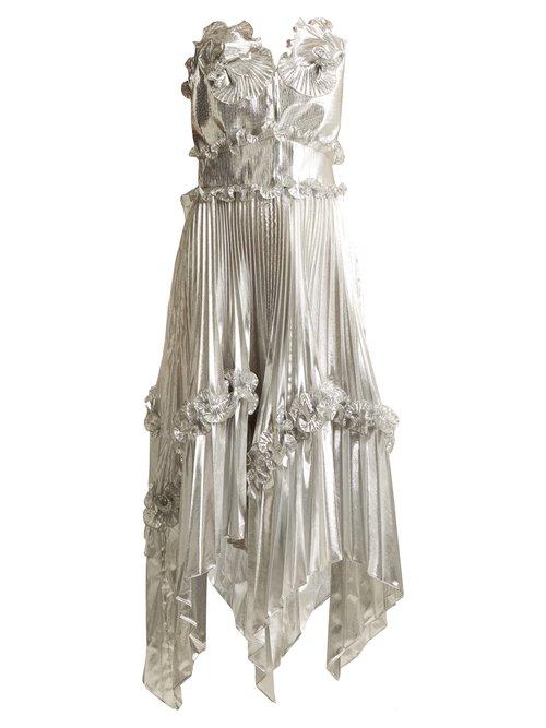 Matchesfashion.com Zandra Rhodes - Archive Ii The 1977 Sunray Gown - Womens - Silver