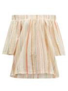 Matchesfashion.com Ace & Jig - Marisol Off The Shoulder Striped Cotton Top - Womens - Ivory Multi