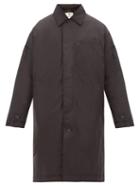 Matchesfashion.com Snow Peak - Single Breasted Down Filled Waxed Coat - Mens - Black