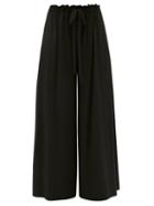Ladies Lingerie About - High-rise Jersey Wide-leg Trousers - Womens - Black