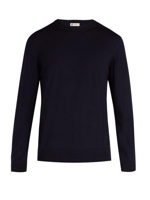 Matchesfashion.com Connolly - Merino Wool Sweater - Mens - Navy