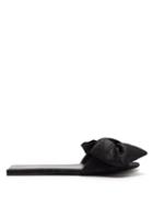 Matchesfashion.com Balenciaga - Monogram Jacquard Bow Embellished Slides - Womens - Black