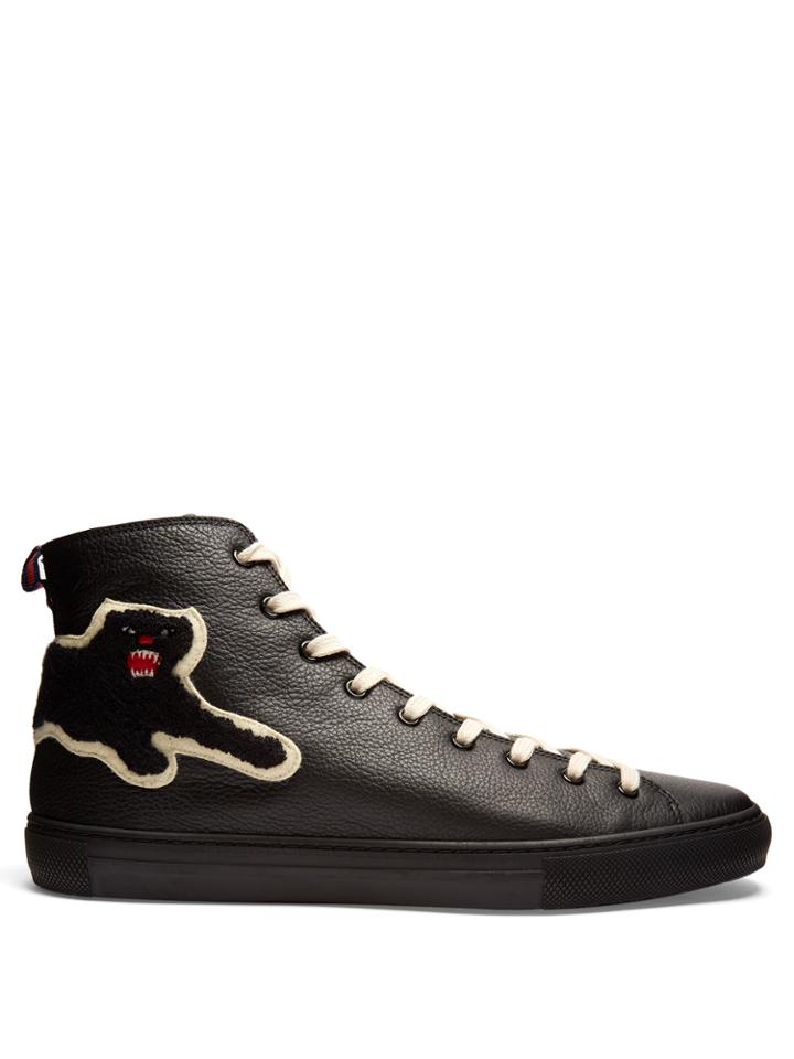 Gucci Panther High-top Leather Trainers