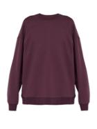 Matchesfashion.com Deveaux - Oversized Cotton Crew Neck Sweatshirt - Mens - Burgundy