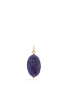 Matchesfashion.com Aurlie Bidermann Fine Jewellery - Scarab Medium 18kt Gold Lapis Lazuli Pendant - Womens - Blue