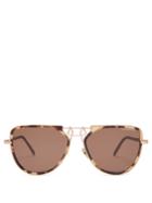 Calvin Klein 205w39nyc Square-frame Metal Sunglasses