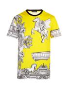 Matchesfashion.com Versace - Baroque Print Pegasus T Shirt - Mens - Yellow Multi