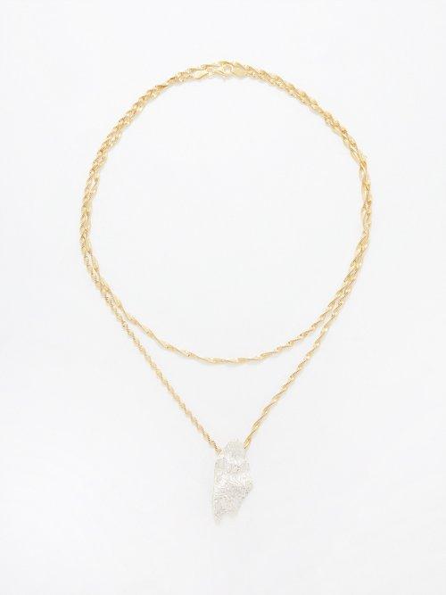 Hermina Athens - Mlis Nebula Medusa Gold-plated Necklace - Womens - Gold Multi