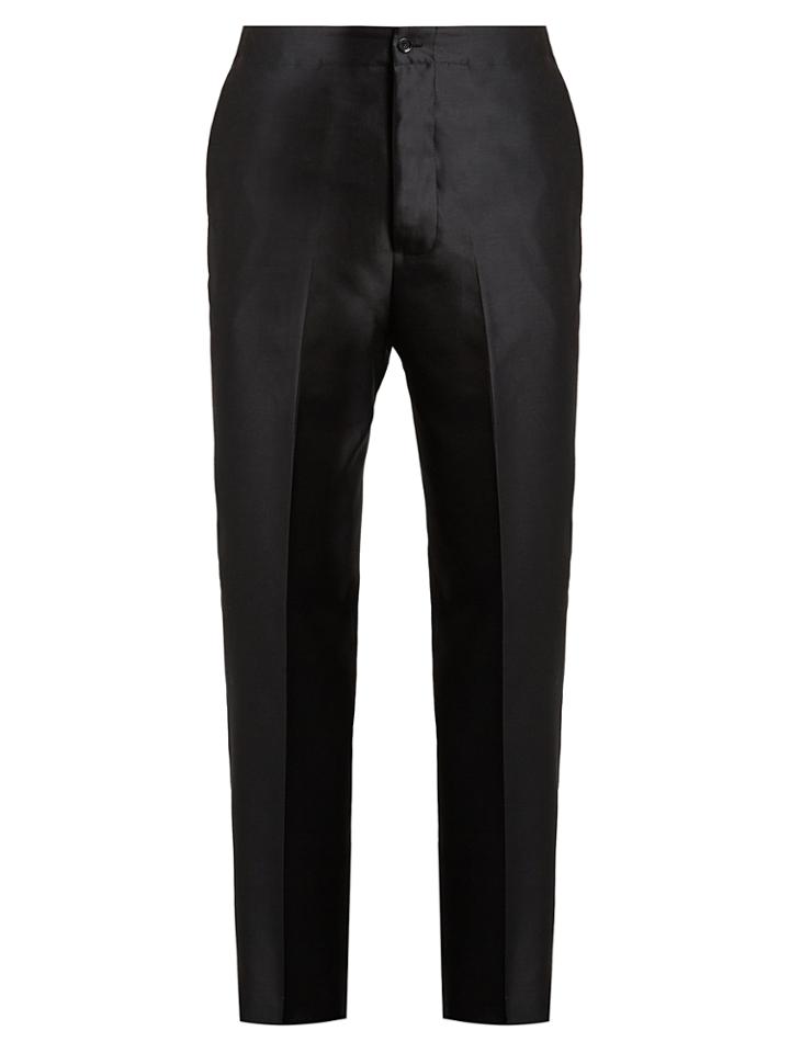 Bottega Veneta Cotton And Silk-blend Trousers