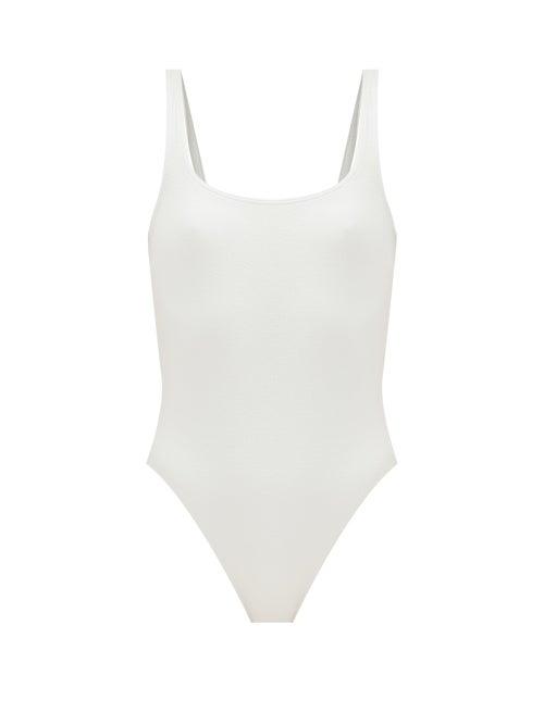 Matchesfashion.com Matteau - The Nineties Scoop-back Swimsuit - Womens - White