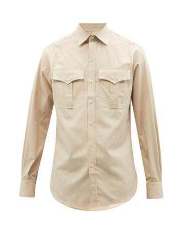 Sbline - Safari Flap-pocket Cotton-poplin Shirt - Mens - Beige