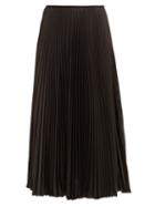 Matchesfashion.com Joseph - Abbot Pleated Satin Midi Skirt - Womens - Black