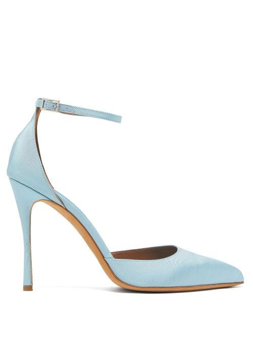 Matchesfashion.com Tabitha Simmons - Alhambra Satin Pumps - Womens - Light Blue