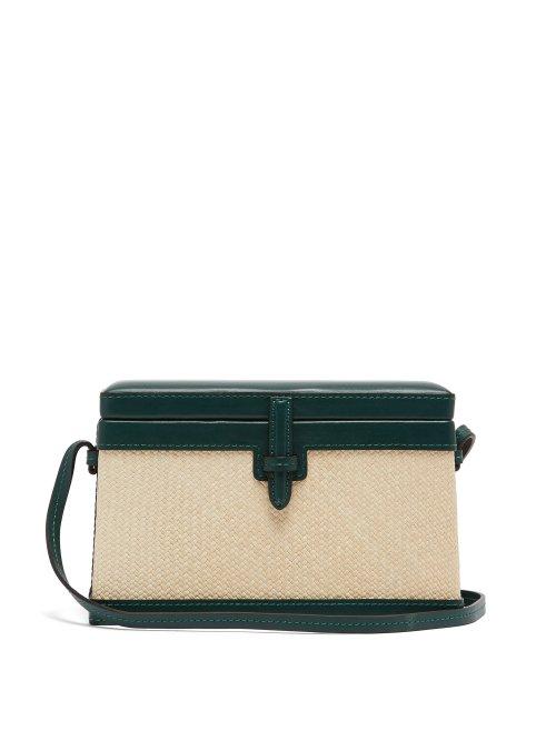 Matchesfashion.com Hunting Season - Trunk Raffia Cross Body Bag - Womens - Green Multi