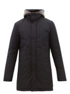 Matchesfashion.com Herno - Gilet Insert Quilted Hooded Parka - Mens - Navy