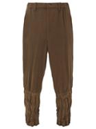 Matchesfashion.com Issey Miyake Men - Pleated-cuff Corduroy Trousers - Mens - Brown