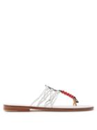 Matchesfashion.com Lvaro - X Kim Hersov Art Leather Sandals - Womens - White