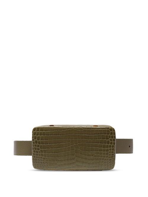 Matchesfashion.com Lutz Morris - Evan Crocodile-effect Leather Belt Bag - Womens - Khaki