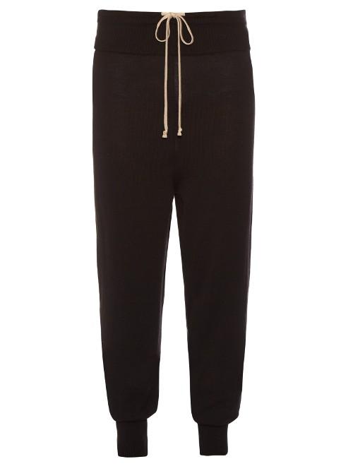 Rick Owens Drawstring Wool Track Pants
