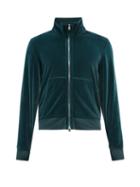 Mens Rtw Tom Ford - Zipped Cotton-blend Velour Track Jacket - Mens - Blue