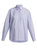 Miu Miu Button-down Collar Checked Cotton Shirt