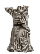 Self-portrait One-shoulder Striped Dress