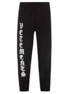 Matchesfashion.com Vetements - Anarchy Logo-print Cotton-blend Jersey Track Pants - Mens - Black