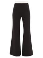 Matchesfashion.com Staud - Side-stripe Wide-leg Jersey Trousers - Womens - Black White