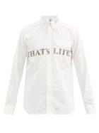 Matchesfashion.com Takahiromiyashita Thesoloist. - That's Life-print Cotton-poplin Shirt - Mens - White