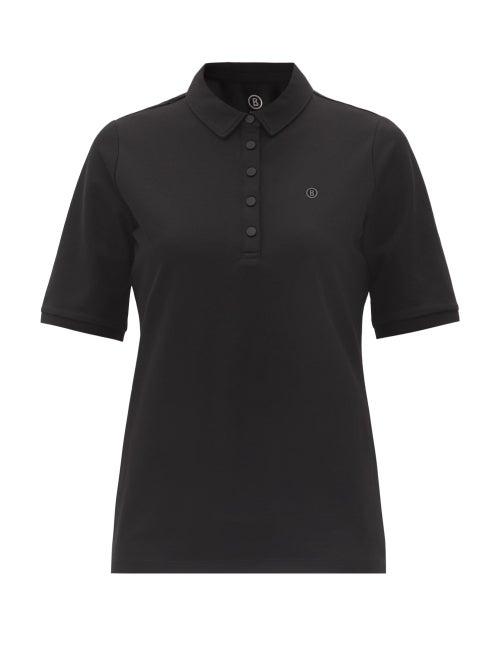 Matchesfashion.com Bogner - Tammy Cotton-blend Piqu Polo Shirt - Womens - Black
