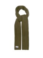 Matchesfashion.com Ganni - Ribbed Wool-blend Scarf - Womens - Green