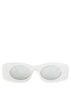 Matchesfashion.com Loewe Paula's Ibiza - Rectangular Acetate Sunglasses - Womens - White