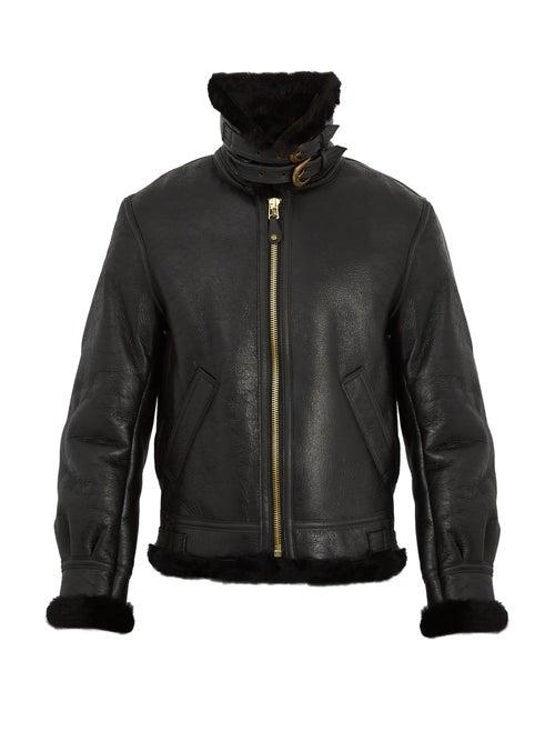 Matchesfashion.com Schott - Military B 3 Shearling Jacket - Mens - Black